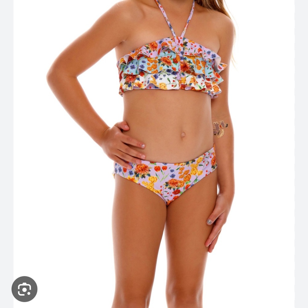 Agua Bendita Purple Floral Bikini